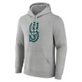 thumbnail image 2 of Men's Heather Gray Seattle Mariners Official Logo Fitted Pullover Hoodie, 2 of 3