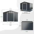 thumbnail image 2 of Gymax 9' x 8' Outdoor Tool Storage Shed Large Utility Storage House w/ Sliding Door, 2 of 10