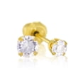 thumbnail image 2 of Inverness Home Ear Piercing Kit 24k Gold-Plated Stainless Steel 3mm Clear CZ for All Genders and Ages 18 and Up, 2 of 6