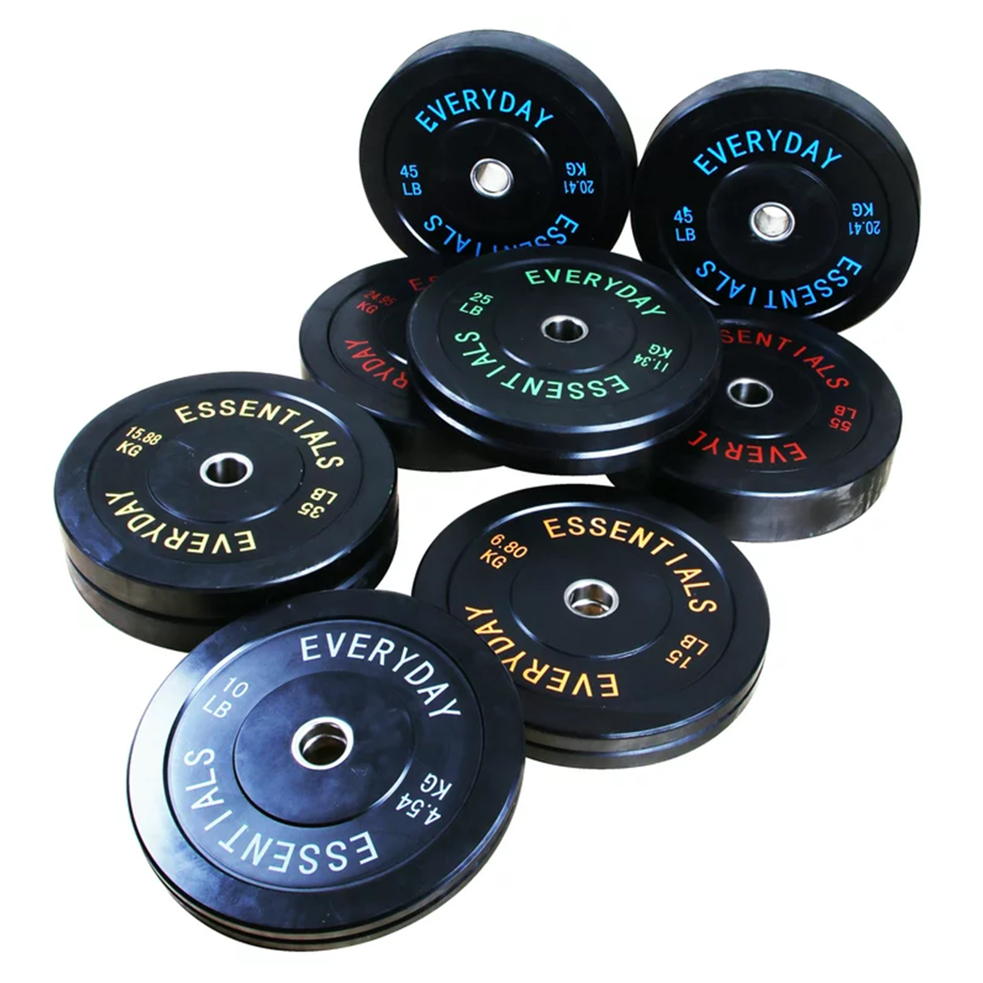 50LB Cast Iron Weight Plate Set – Two 25LB Plates With 1-Inch Hole For Standard Bar