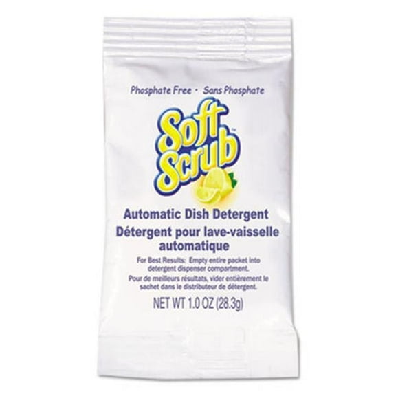 DIA10006 1 oz Packet Lemon Scent Powder Soft Scrub Automatic Dish Detergent