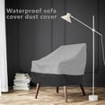 thumbnail image 2 of maytalsory Chair Cover Furniture Rattan Dustproof Covers Bench Adjustable Drawstring Protector Organizer Outdoor Patio Accessories Grey + black, 2 of 9