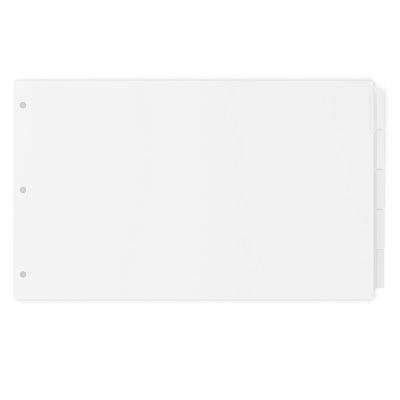 Index Dividers-Insertable Landscape 8.5X14 5 Tab Clear