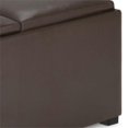 thumbnail image 4 of Trent Home Square Faux Leather Ottoman in Chocolate Brown, 4 of 7
