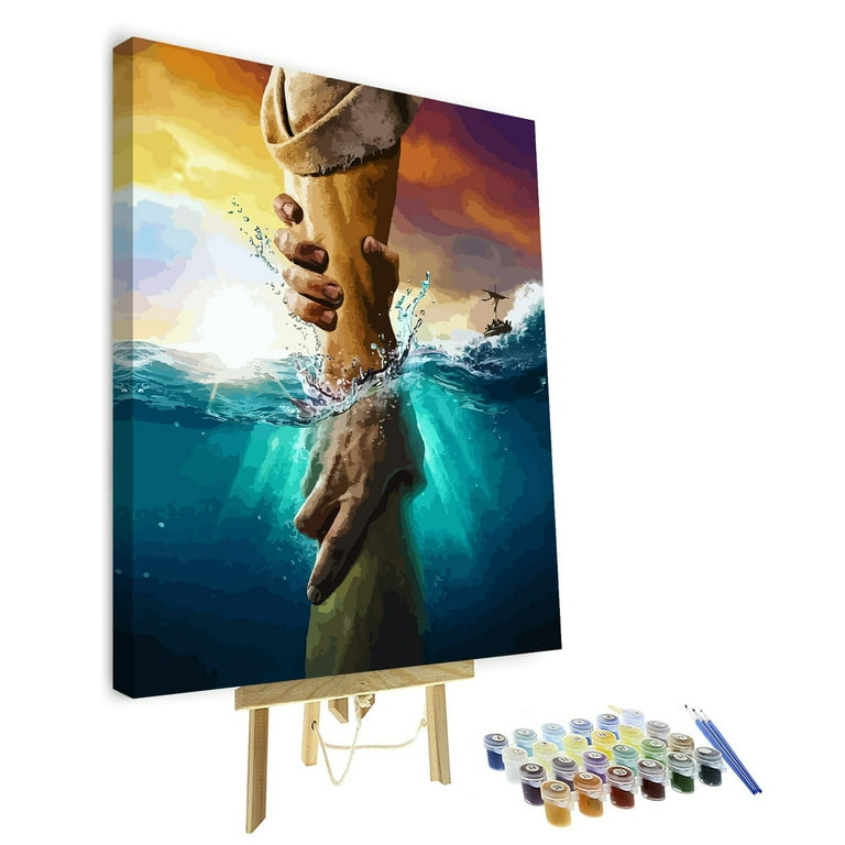 TISHIRON Paint by Numbers for Adults,16x20 inch Canvas Wall Art Colored Eye  Partial Close-up Oil Painting by Numbers Kit for Home Wall Decor
