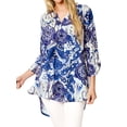 thumbnail image 6 of Nlife Women V Neck Long Sleeve Floral Print Top, 6 of 9