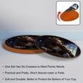 thumbnail image 4 of Saint Patrick's Day 6PCS Microfiber Leather Round Coasters Set of 6 - Heat Drink Coaster Mats for Cups, Glasses, and Mugs - 11x11 cm/4.3x4.3 in - Stylish Table Home Decor Accents, 4 of 6