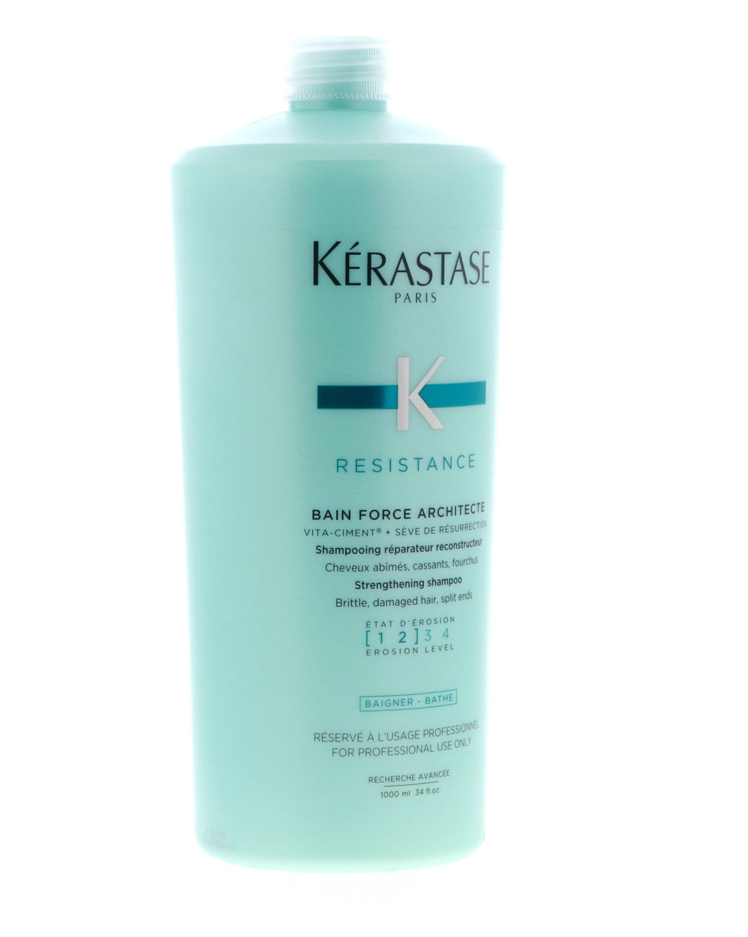 Kerastase Resistance Bain Force Architecte Shampoo, 34 Fluid Ounce