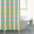 thumbnail image 4 of Colorful Grid Checkered Pattern Shower Curtain 72"x84" ,Bathroom Decorative Shower Curtains Set with 12 Hooks,Modern Waterproof Washable Shower Curtain, 4 of 6