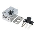 thumbnail image 1 of Cerradura de puerta de vidrio de acero inoxidable con perilla abierta, cerradura de puerta sin botón Plata, 1 of 9