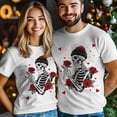 thumbnail image 3 of Camisetas casuales de manga corta con calaveras para hombre, camisetas gráficas para el Día de San Valentín, 3 of 8