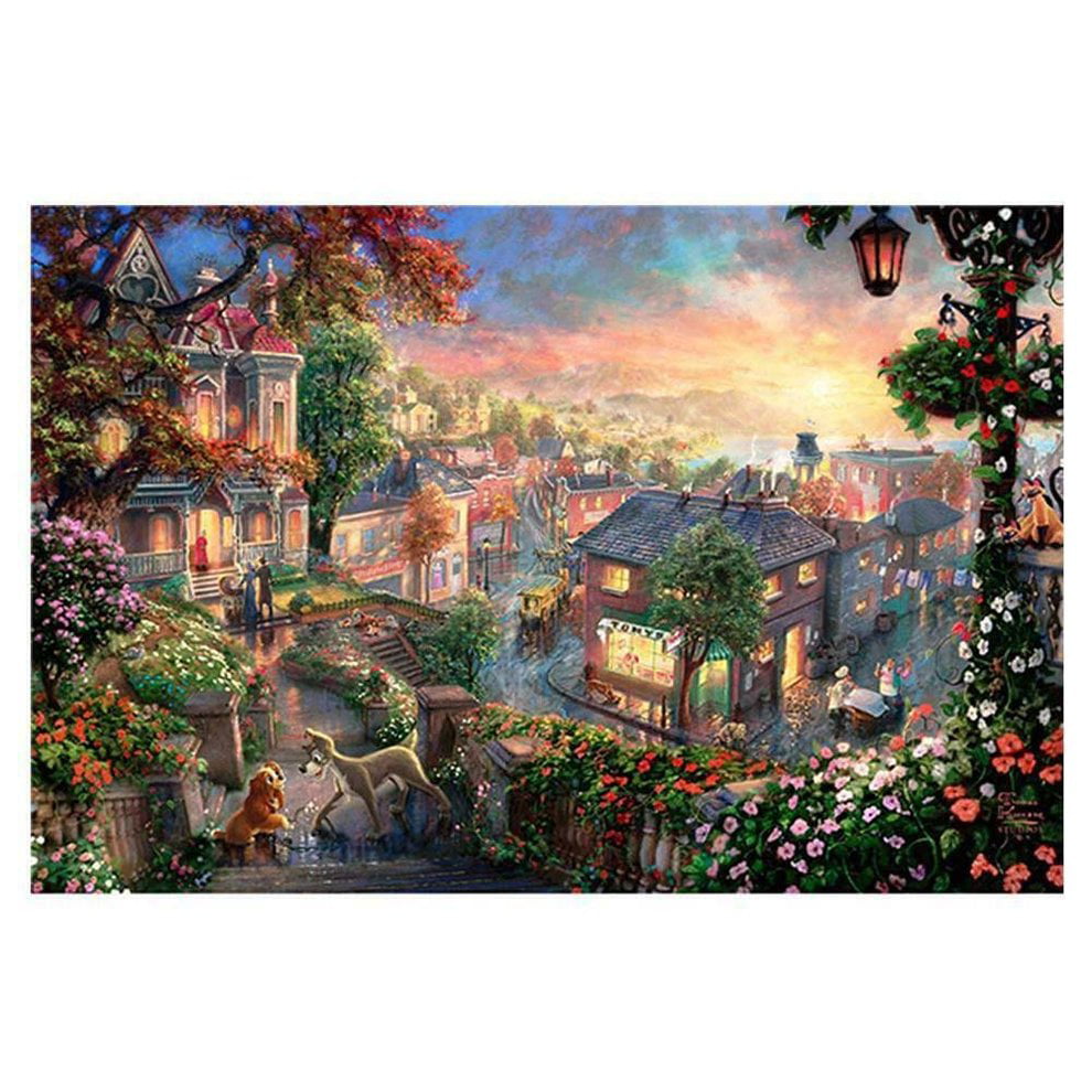 1000 Pieces Puzzle Quiet Town Adult Kids Jigsaw Decompression Home Gift D5O3 