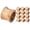 Natural Wood, variant on Set of 12 Handcrafted Napkin Rings - Mango Wood Round Napkin Holders for Dining Table Décor (Natural Wood)