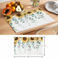 thumbnail image 6 of Sunflower Eucalyptus Leaf Placemats Set of 2, Farmhouses Watercolor Plants Non-Slip Place Mats Washable Table Mats for Kitchen Dining Table Decorations Indoor/Outdoor, 6 of 9