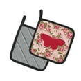 thumbnail image 2 of Butterfly Shabby Chic Pink Roses Pair of Pot Holders, 2 of 3