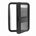 thumbnail image 4 of Camper Door, UV Resistant Aluminum Alloy Tear Drop RV Door Sound Insulation Tempered Glass with  Net Lock for Replacement, 4 of 7