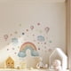 thumbnail image 1 of 3 hojas grandes de pegatinas de pared de arcoíris con diseño de flores, nubes, globos aerostáticos, lunares bohemios, decoración de pared, 1 of 8