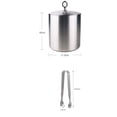 thumbnail image 2 of Double-walled Stainless Steel Ice Bucket With Lid And Ice Clamps, Suitable For Indoor And Outdoor Party Drinks, 2 of 5