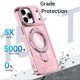 thumbnail image 4 of For iPhone 17 Pro Case Glitter Design TPU + PC Kickstand Phone Protector - Transparent, 4 of 5