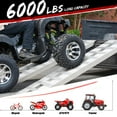 thumbnail image 5 of Aluminum Loading Ramps, 6000lbs Capacity for ATV, Motorcycle, Quad, Lawn Mower, Snow Blower, 60"x12", 2pcs, 5 of 7