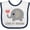 White and Navy, variant on Inktastic Loved by Grandma Cute Grandchild Boys or Girls Baby Bib