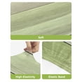 thumbnail image 4 of Sage Green Wooden Grain Bar Stool Covers Set of 6, Farmhouse Vintage Ombre Geometric Stretch Bar Chair Covers with Backs, Removable Pub Counter Height Chair Cover for Kitchen Dining Room Cafe, 4 of 7