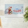 thumbnail image 2 of Hello Winter Goldendoodle Smiling in Red Scarf Hat Welcome Christmas Horizontal Matte Canvas Poster Doodle Dog Lover Gifts Idea Wall Art Home Decor - 00017, 2 of 5