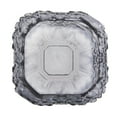 thumbnail image 6 of DecMode 7" Handmade Dimensional Textured Square Ombre Gray Glass Vase, 6 of 9
