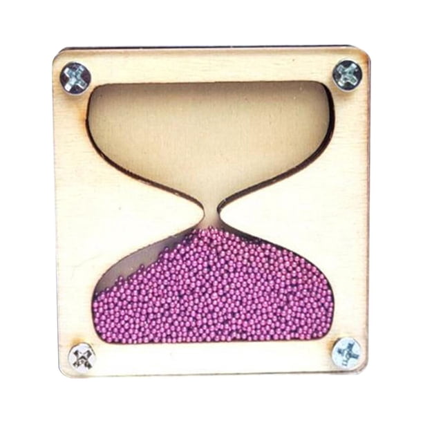 Accesorio de reloj de arena de madera para tablero de actividades, material práctico para enseñar habilidades para viajes Rosa oscuro