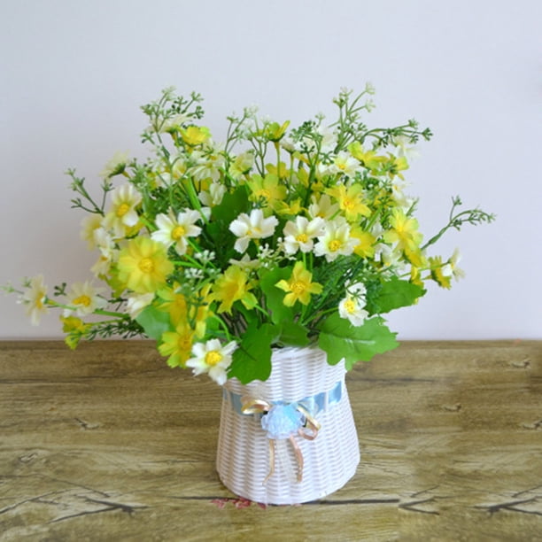 Geweyeeli Home Decorations Fake Flowers 1 Branch Daisy With 28 Heads Artificial Flowers Walmart Com Walmart Com