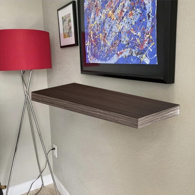 Cqxid Rack Under $15 Floating Storage Shelf Wall Mounted Suspended Partition Wooden Bathroom Storage Shelf Living Room Wall Storage Shelf Wall Mounted