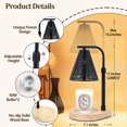 thumbnail image 3 of Candle Warmer Lamp,Candle Lamp with dimmer,Electric Candle Warmer for Jar Candles,Bedroom Home Decor,2H/4H/8H Timer,Adjustable Height with 2 Bulbs,Gifts for Mom, 3 of 8