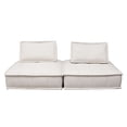 thumbnail image 2 of Platform 5-Piece Square Modular Lounger by Diamond Sofa in Light Sand Fabric with Bolstered, Non-Skid Backrest, 2 of 8