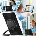 thumbnail image 7 of XYX Case for Samsung Galaxy Tab S10 FE+ 13.1 inch X620/SM-X626B, 360 Degree Rotating Hand Grip Shockproof Cover with Shoulder Strap, Black, 7 of 7