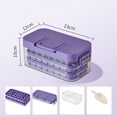 thumbnail image 2 of Ice Cube Tray with Lid and Bin 2 Tier for Freezer - 64 Pcs BPA Free Ice Cube Mold, Easy Release Silicone Trays for Drinks Coffee Cocktails, Portable Handle for Fridge Organization, 2 of 4