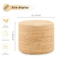 thumbnail image 5 of IVV 15.7" Natural Water Hyacinth Round Ottoman, No Assembly Handmade Woven Foot Stool for Seating, Footrest, or Decorative Accent, 5 of 6