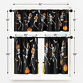thumbnail image 4 of Funny Happy Halloween Kitchen Curtains Window Curtains and Valances Set 36 Inch, Skeleton Pumpkin Bat Spider Web Short Tier Curtain for Kitchen, Funny Small Kitchen Decor, 4 of 6