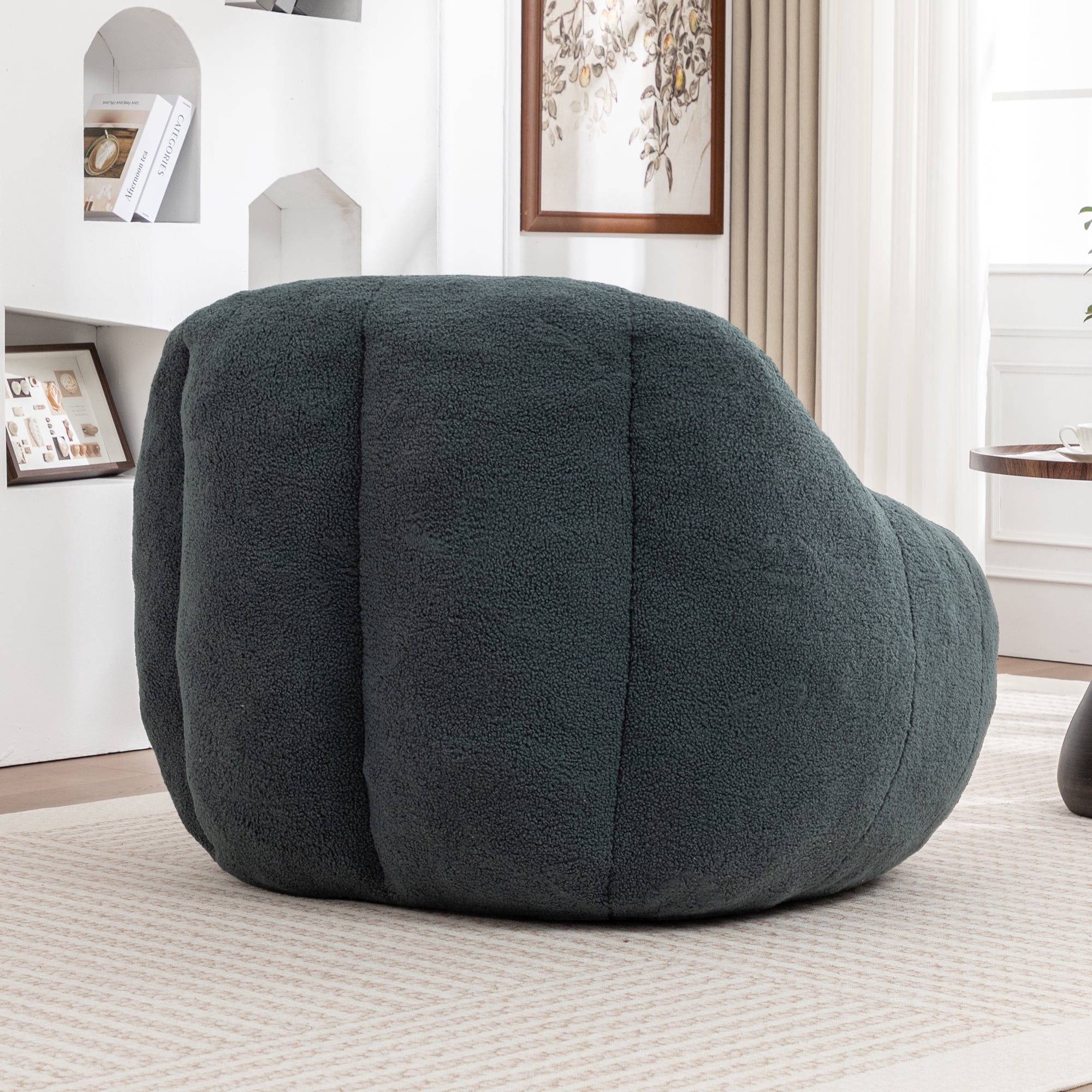Bean Bag Chair with Filler, Bean Bag Sofa with Tufted Soft Stuffed Filling, Fluffy and Lazy Sofa, Comfy Cozy BeanBag Chairs with Memory Foam for Dorm, Apartment, Living Room