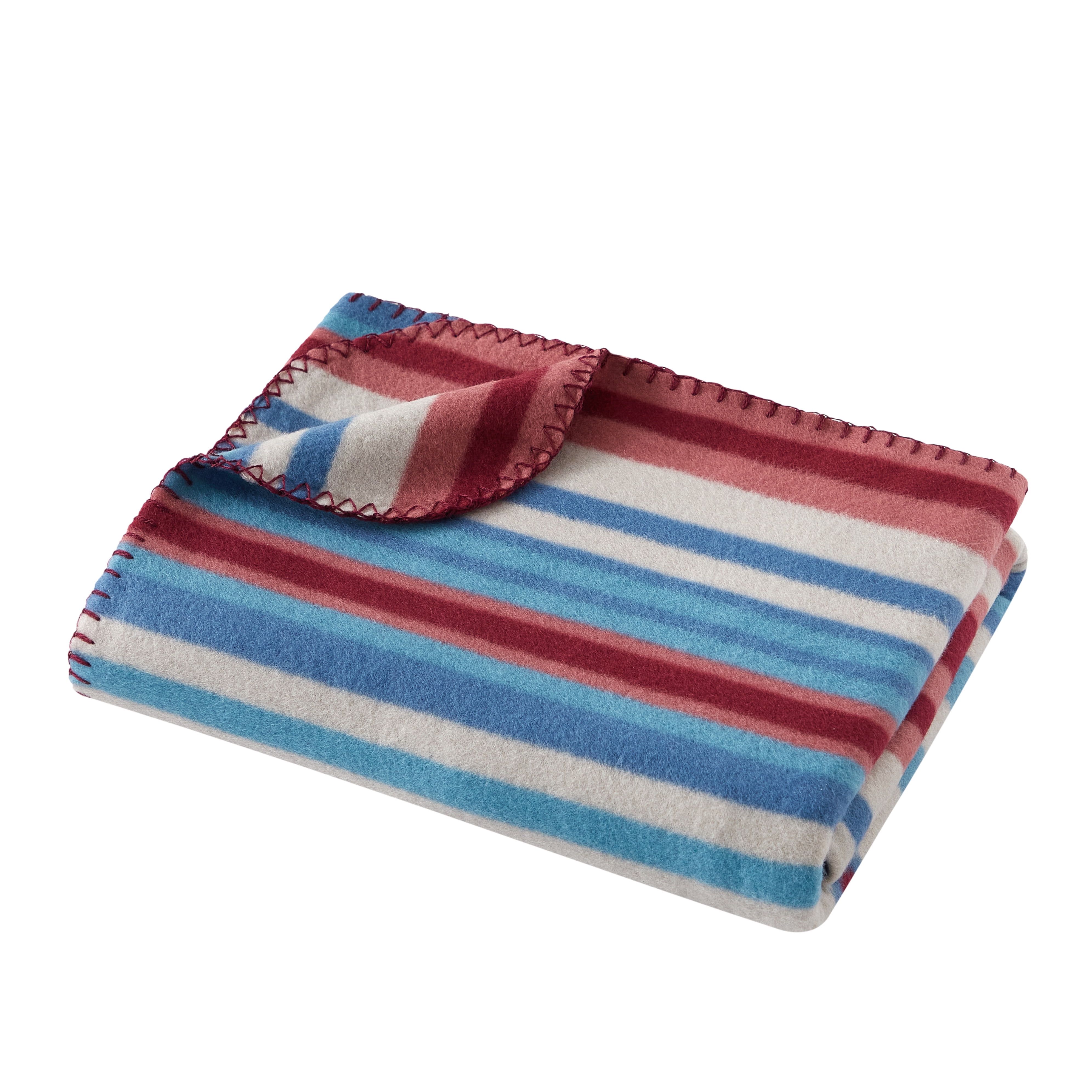 Mainstays Cozy Fleece Throw Blanket, Stripe, 50 in x 60 in
