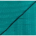 thumbnail image 5 of ColorFull House Indian Cotton Kantha Quilt, Green Tropical Leaf Pattern Design Kantha Gudri,Bedspread,Bedsheet,Throw Blanket Size ( Single 60" x 90" ), 5 of 5