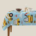 thumbnail image 3 of Wukai Building Truck Waterproof Tablecloth for Kitchen Dining, Fits Square Tables for 2-4 Seats -60"x60", 3 of 7