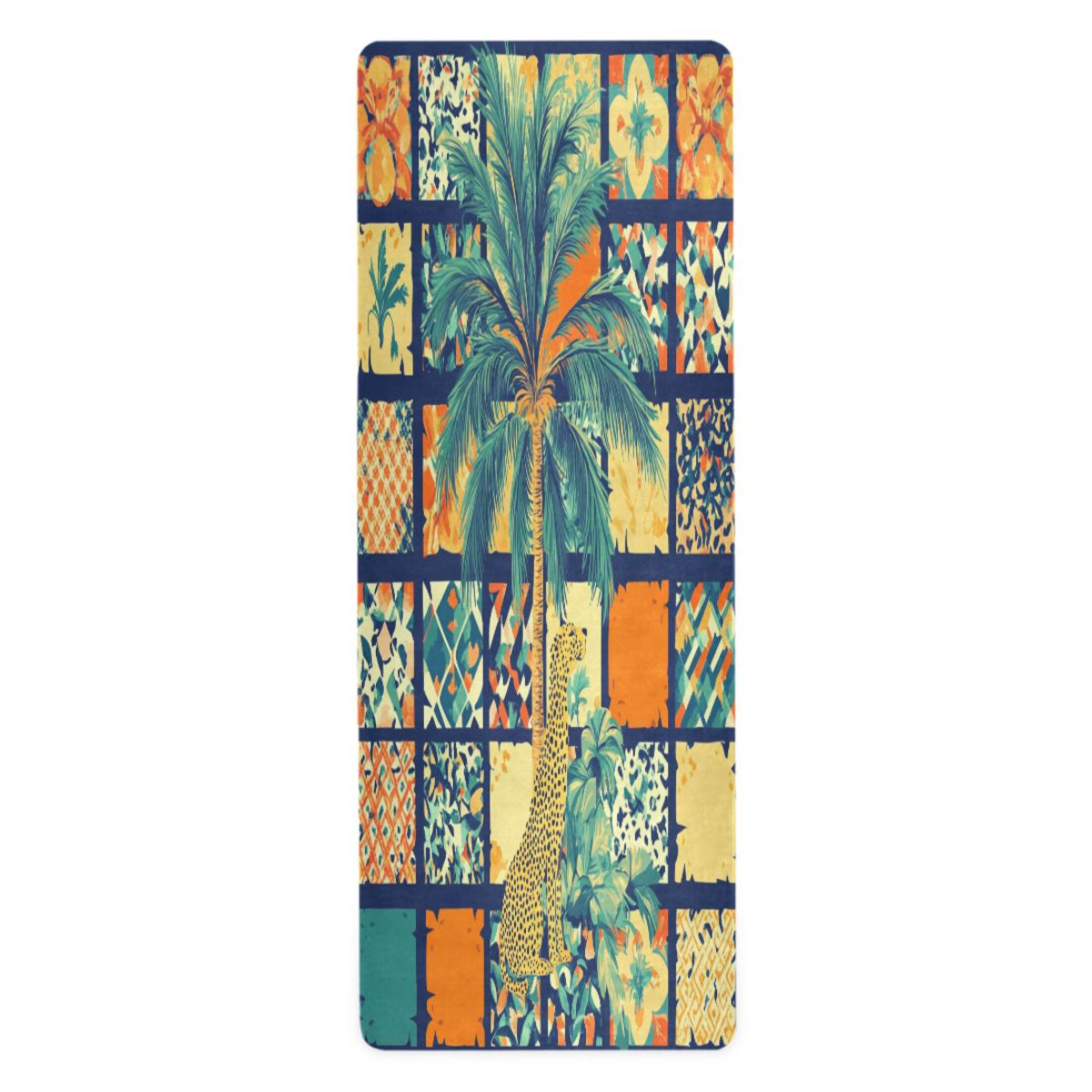 BZSMCE Yoga Mat Women Summer Ceramic Tile Pattern Fitness Mat