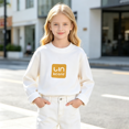 thumbnail image 2 of Ruyang Cute Sweatshirt for Girls Letter Print Kids Crew Neck Long Sleeve Tops Spring Autumn Loose Fitting Casual Layer Pullover, 2 of 7