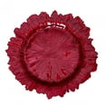 thumbnail image 1 of Assiette de Présentation Plateau Décoratif en Verre 13 Pouces Plateau de Service Assiette de Service Décorative Rouge, 1 of 9