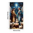 thumbnail image 3 of Nativity Christmas Door Cover Decorations - Jesus Holy Night Banner Religious Xmas Scene Sheep Front Door Cover Banner Backdrop for Holiday Farmhouse Decor,78.74x35.43in, 3 of 6