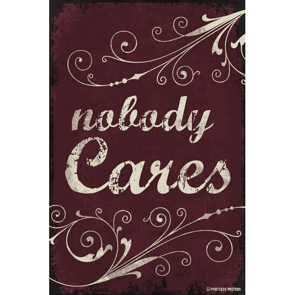 Nobody Cares Demotivational Poster Print
