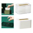 thumbnail image 1 of Caja de Pañuelos Dispensador de Pañuelos de Borde Redondeado para Organizador de Baño de Dormitorio Blanco Transparente+Caja de Pañuelos Dispensador D Soledad Caso de tejido, 1 of 9