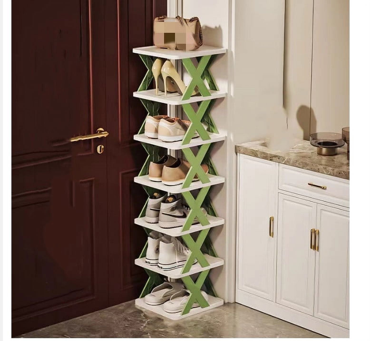 Shoe Rack 8 Tier Tall Shoe Storage Organizer, Slim Shoe Stand Holder for  16-24 Pairs, Stackable Vertical Shoe Tower - On Sale - Bed Bath & Beyond -  38904222