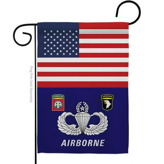 Americana Home & Garden G142708-BO 13 x 18.5 in. US Airborne Garden Flag with Armed Forces Army Double-Sided Decorative Vertical Flags House Decoration Banner Yard Gift