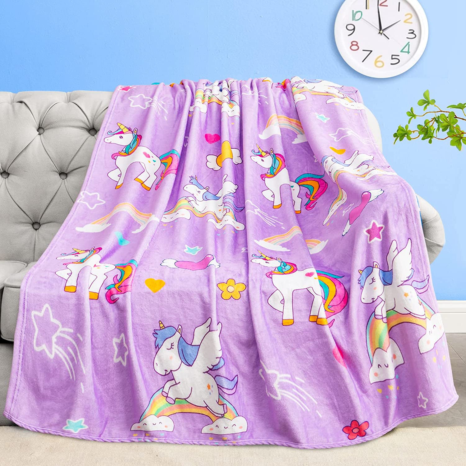  CAPITUNEISKINEPA Unicorn Blanket - Unicorn Gifts for